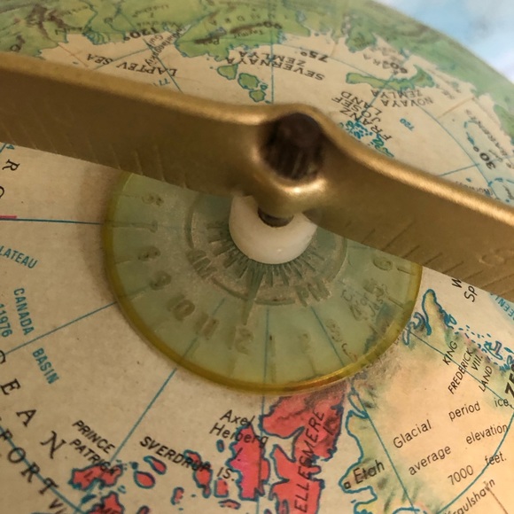 Globe 12” political includes USSR tin base & full meridian Replogle Made in USA - Picture 8 of 8